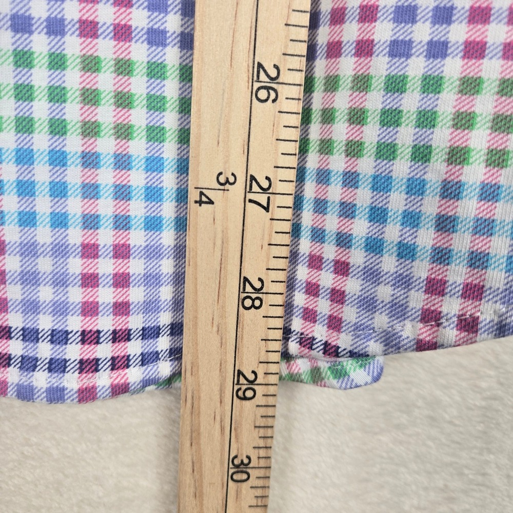 Tailorbyrd Collection‎ Mens Short Sleeve Button Down Shirt Gingham Medium Pastel - Picture 3 of 6